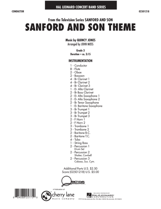 Book cover for Sanford And Son Theme - Full Score