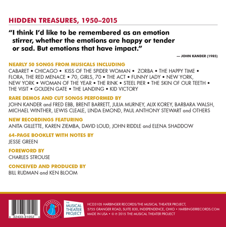 John Kander: Hidden Treasures, 1950-2015