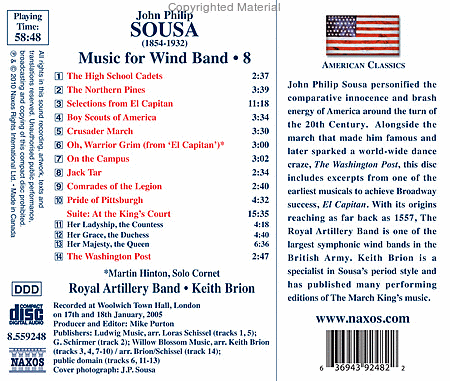 Sousa: Music for Wind Band, Vol. 8 image number null