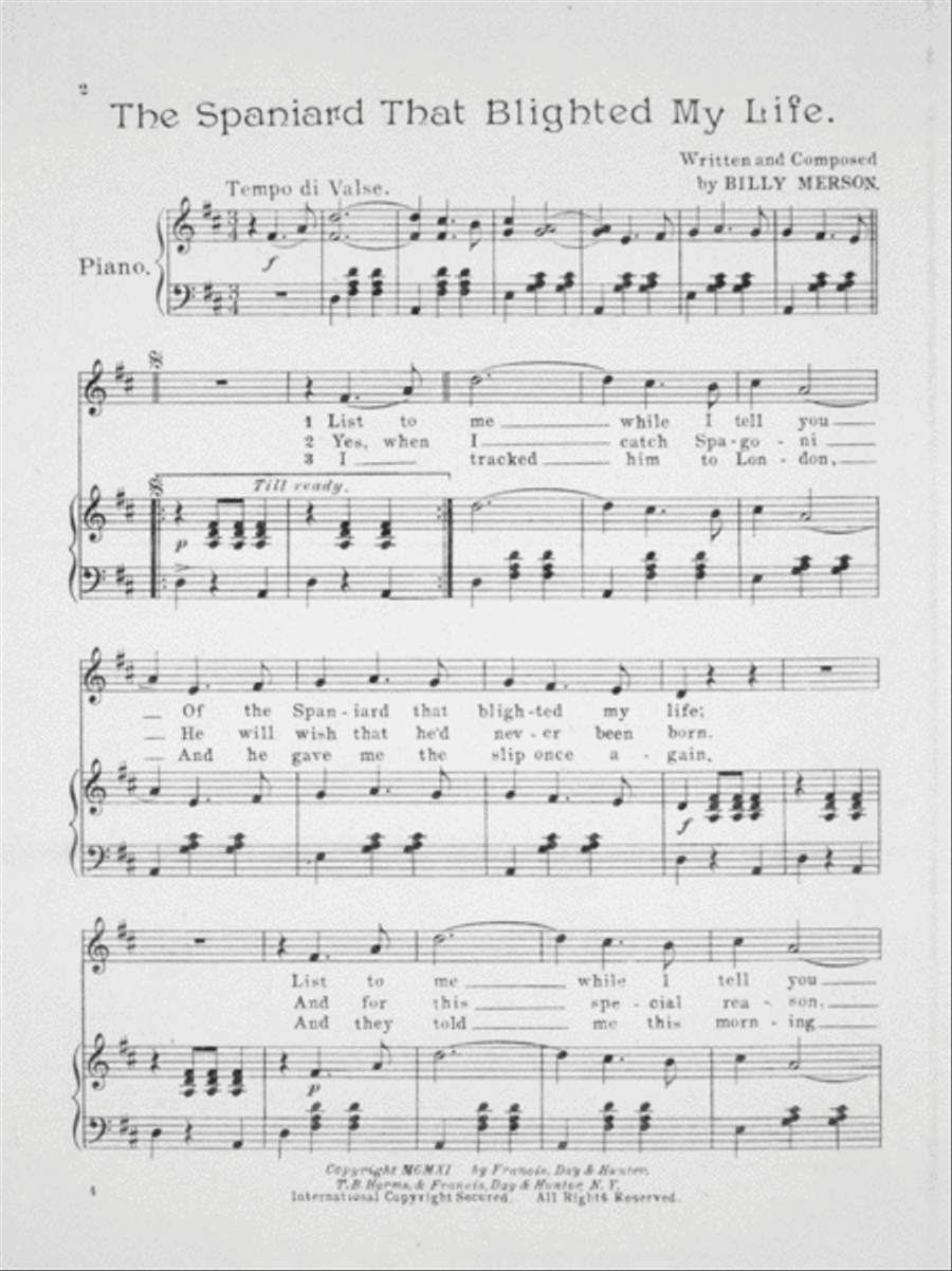 The Spaniard That Blighted My Life Voice scores gallery preview page 2