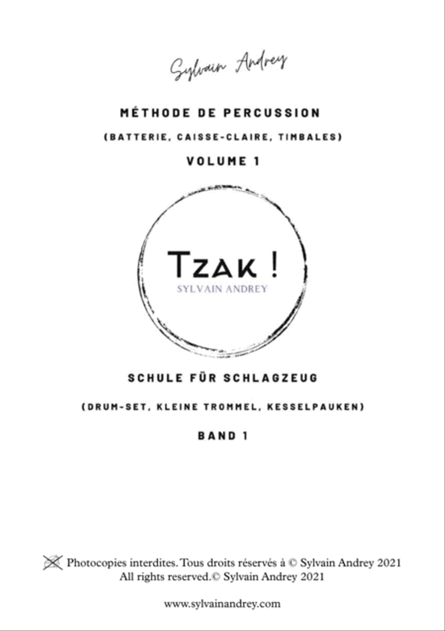 Tzak ! Méthode de percussion - Volume 1 / Schule für Schlagzeug - Band 1 Drum Set scores gallery preview page 3