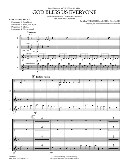 God Bless Us Everyone - Percussion Score