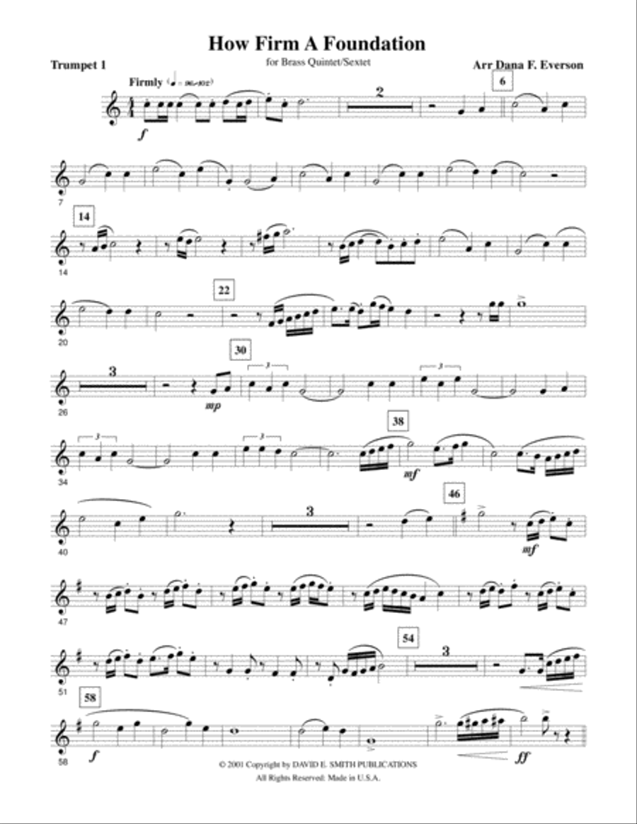 How Firm A Foundation Brass Quintet scores gallery preview page 5