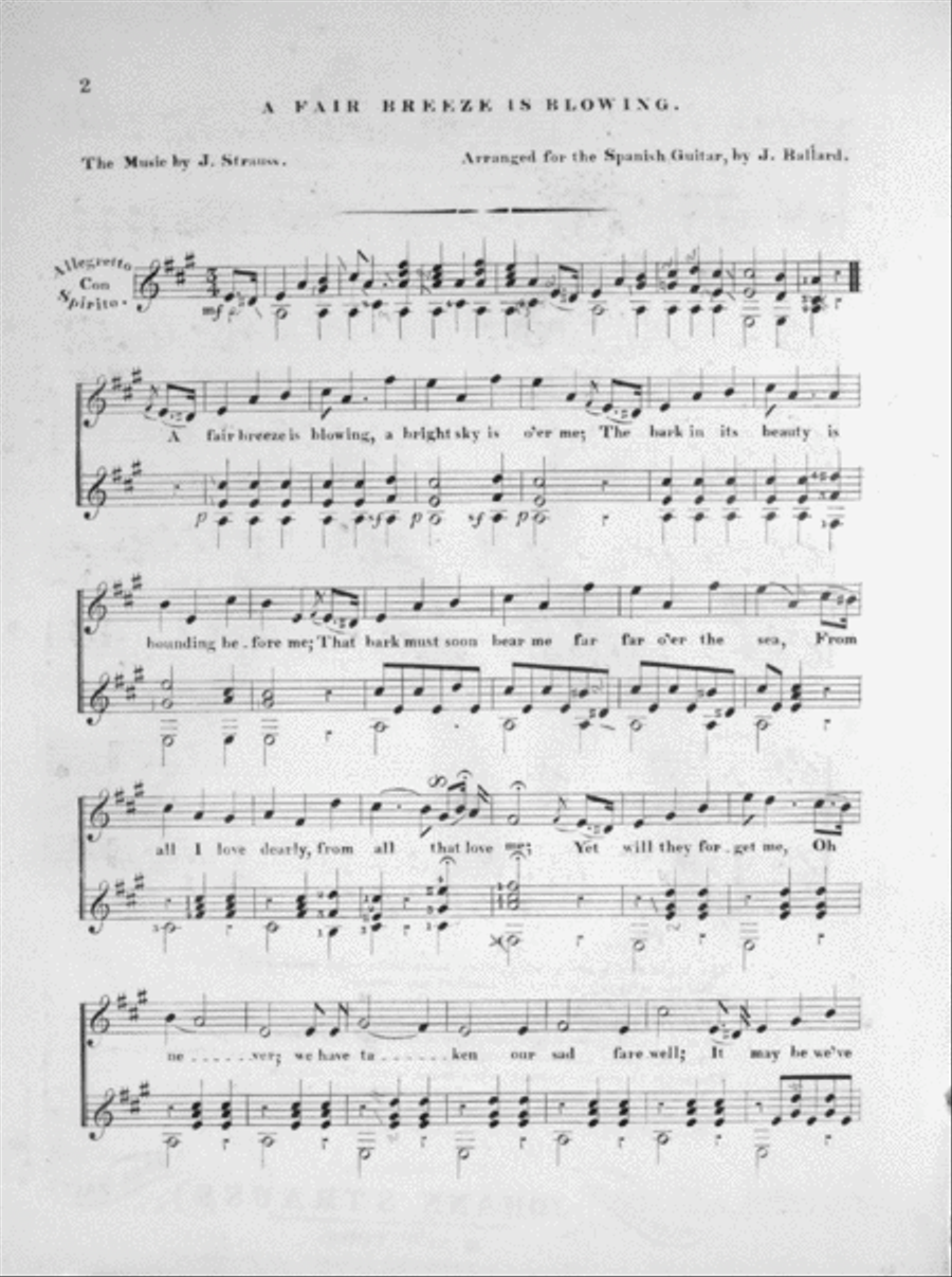A Fair Breeze is Blowing. Adapted to the Rosa Waltz Voice scores gallery preview page 2