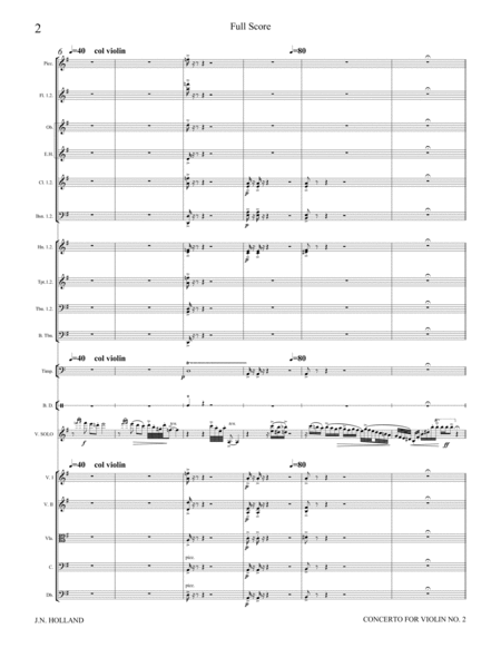 Violin Concerto No. 2 "Paganini's Revenge" Full Score and Individual Parts image number null