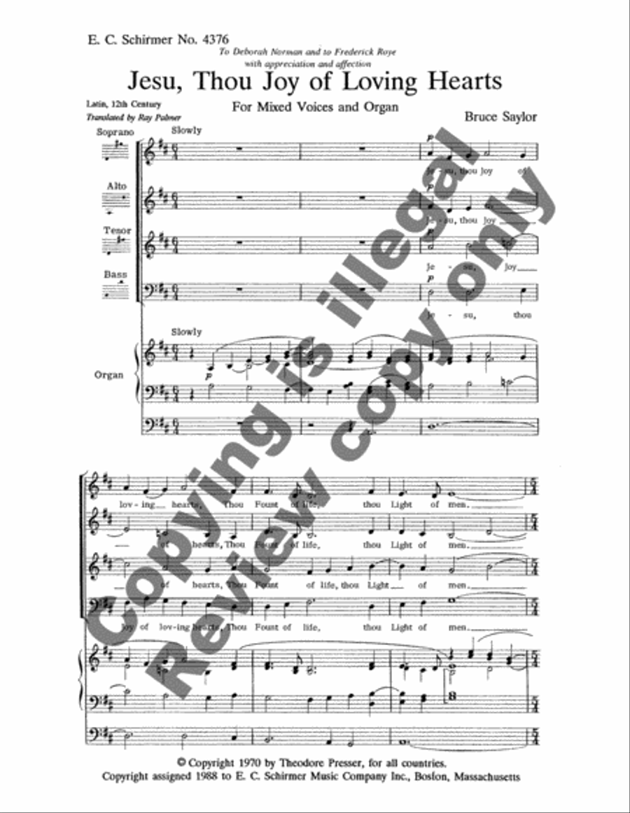 Jesu, Thou Joy of Loving Hearts 4-Part scores gallery preview page 3