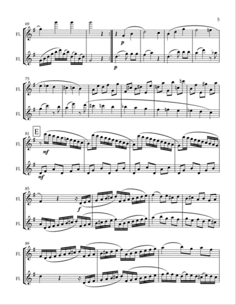 Duos Concertans Movement 1 Flute Duet scores gallery preview page 5