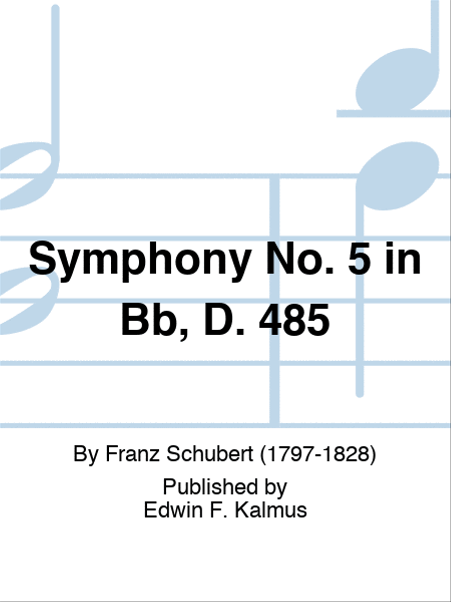 Symphony No. 5 in Bb, D. 485 Orchestra scores gallery preview page 1
