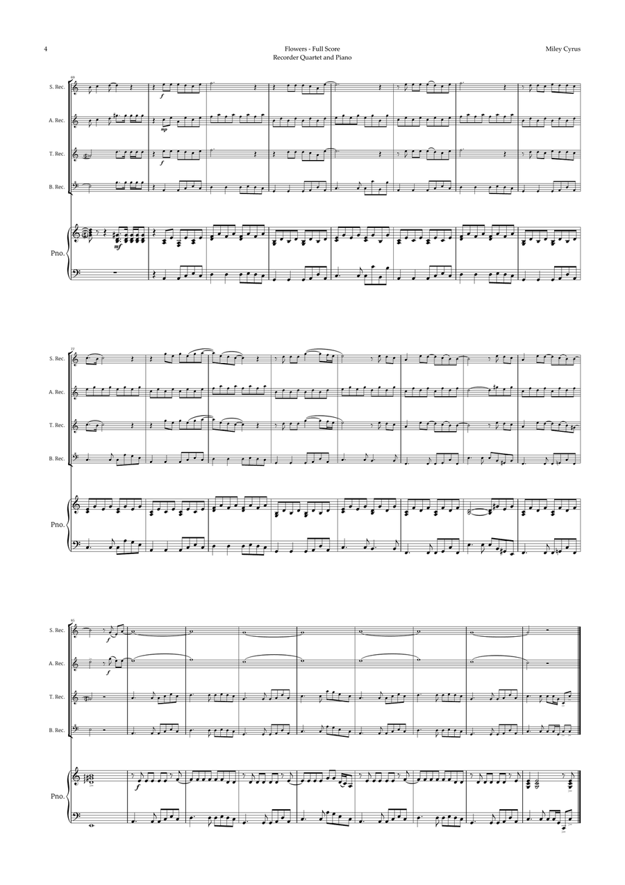 Flowers Recorder scores gallery preview page 4