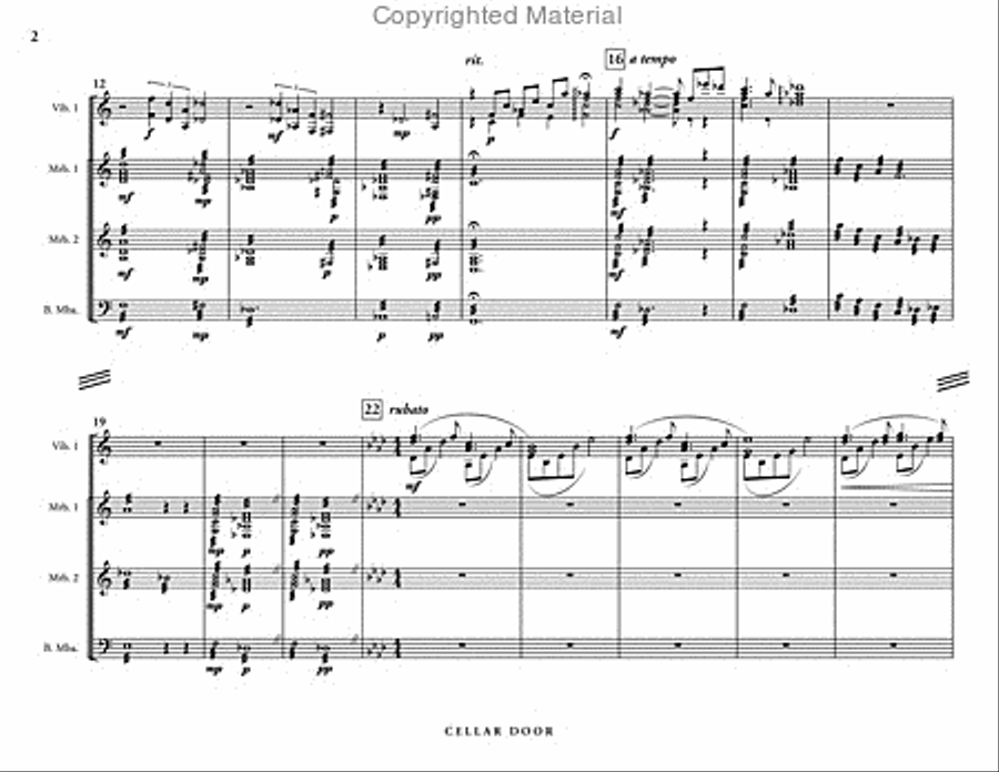 Cellar Door Percussion Ensemble scores gallery preview page 3
