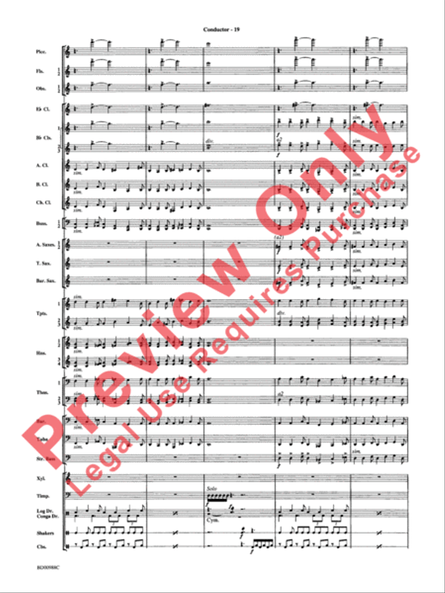 Kilimanjaro: An African Portrait Concert Band scores gallery preview page 22