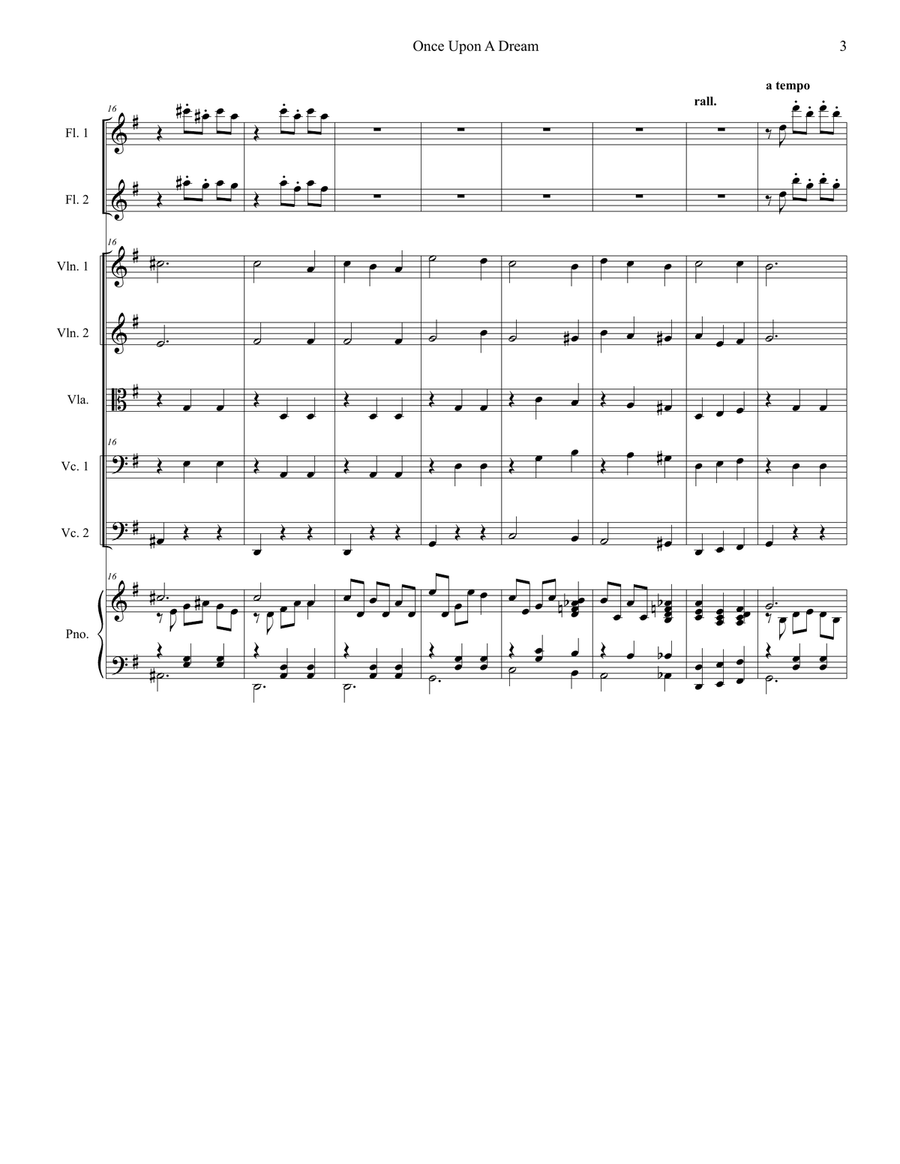 Once Upon A Dream Once Upon A Dream String Orchestra scores gallery preview page 3
