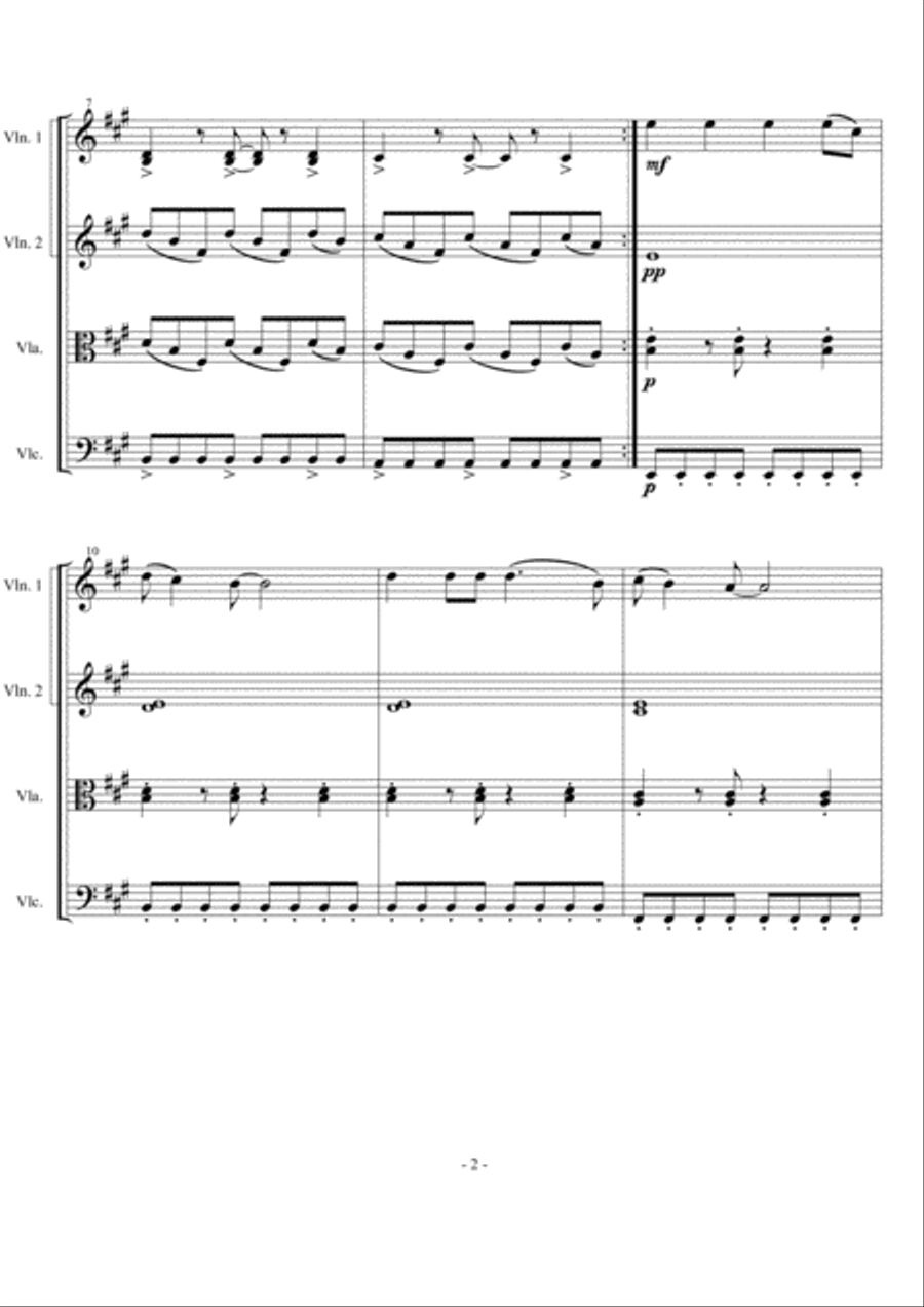Clocks Clocks String Quartet scores gallery preview page 2