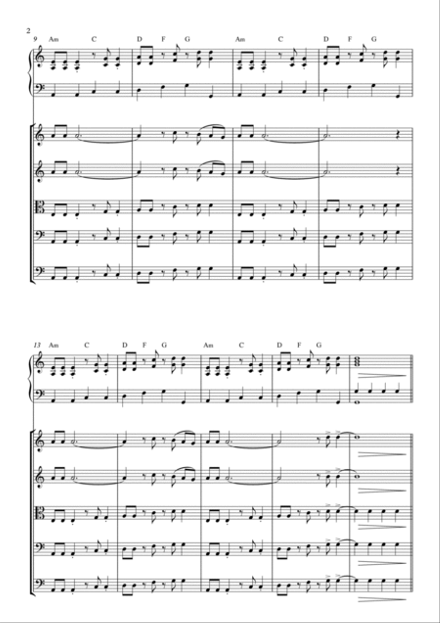 Rock You Like A Hurricane String Quintet scores gallery preview page 2