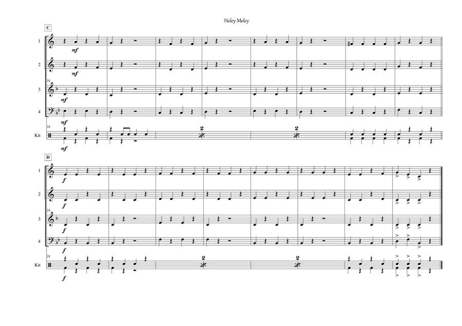 Variety Bandbox - tunes for beginner brass band Brass Band scores gallery preview page 2