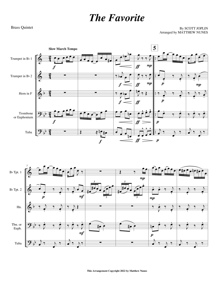 The Favorite Chamber Music scores gallery preview page 1