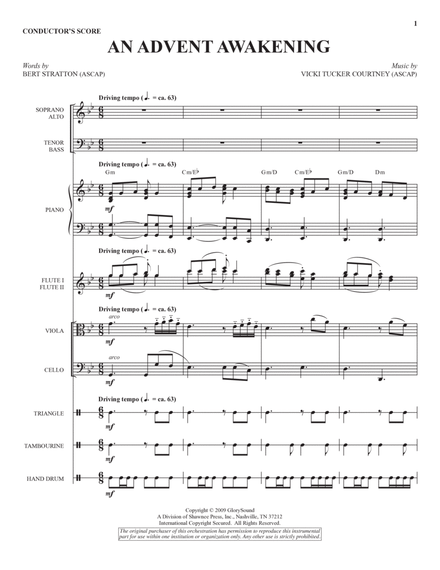 An Advent Awakening - Full Score Choir scores gallery preview page 1