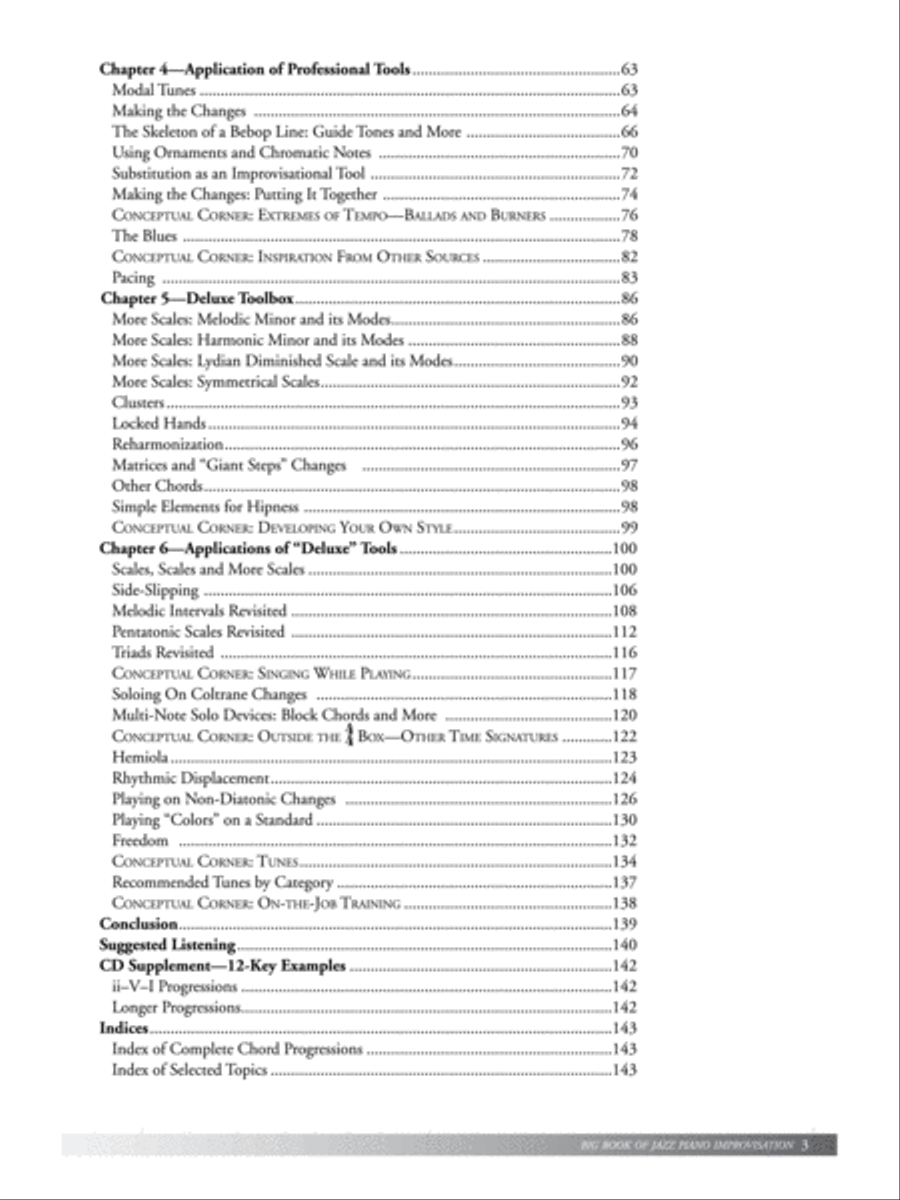 Big Book of Jazz Piano Improvisation Piano Method scores gallery preview page 3