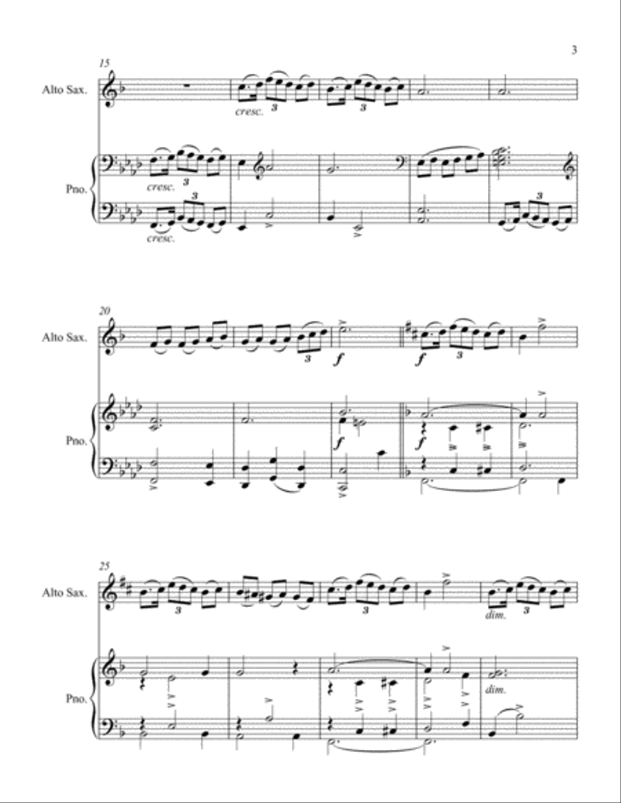 Intermezzo Alto Saxophone scores gallery preview page 3