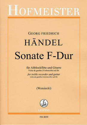 Book cover for Sonate F-Dur