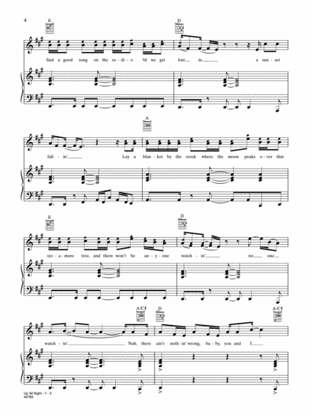 Jon Pardi - Night Shift sheet music for piano download
