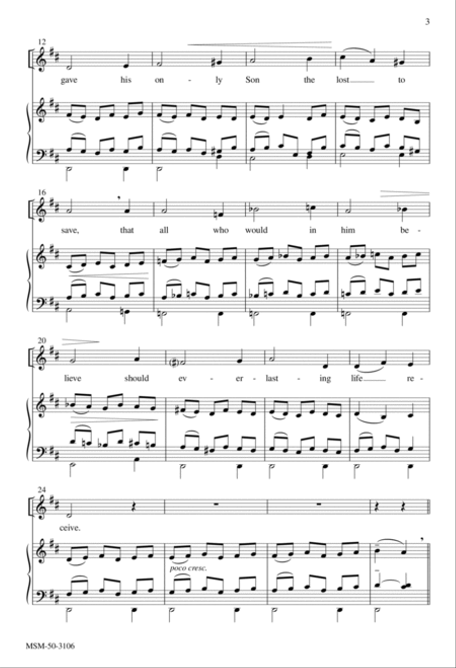 God Loved the World God Loved the World 4-Part scores gallery preview page 2