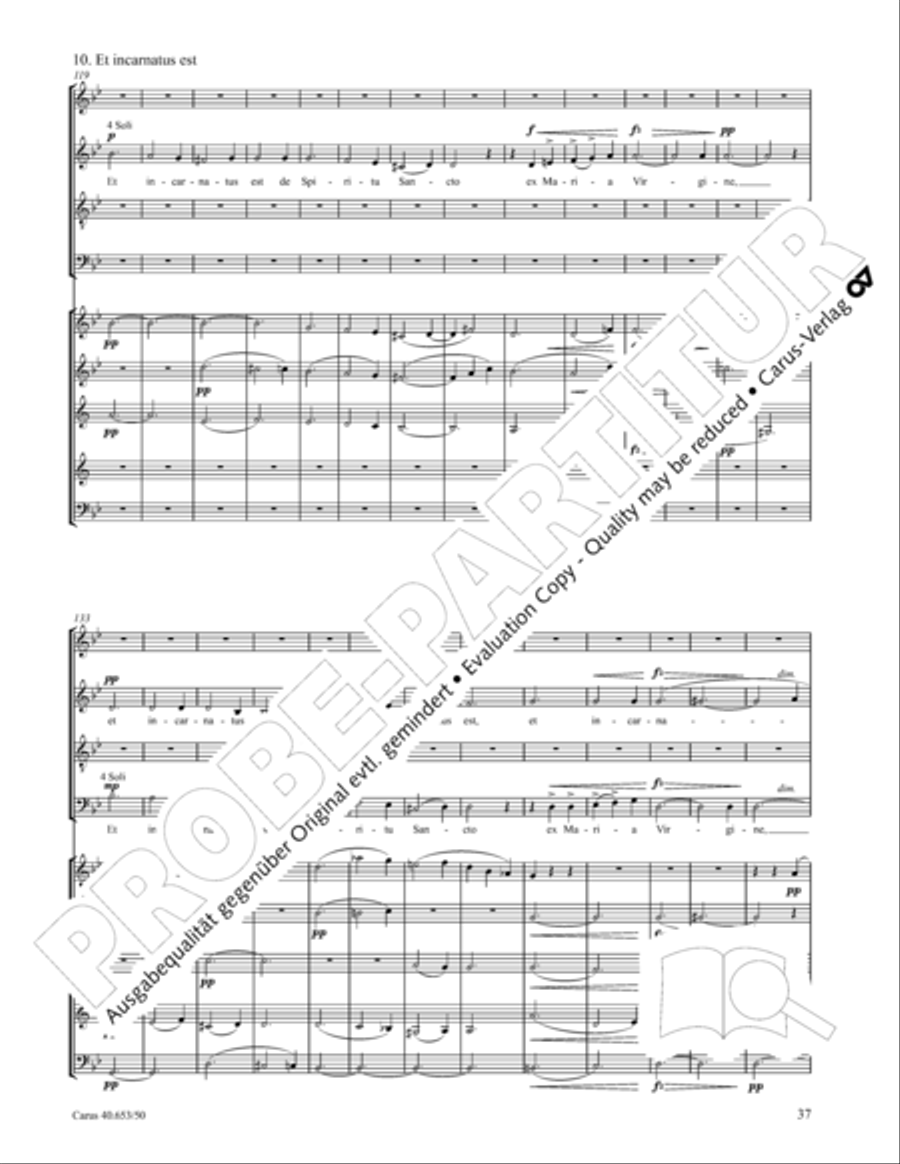 Mass in D Major (Missa in D) 4-Part scores gallery preview page 38