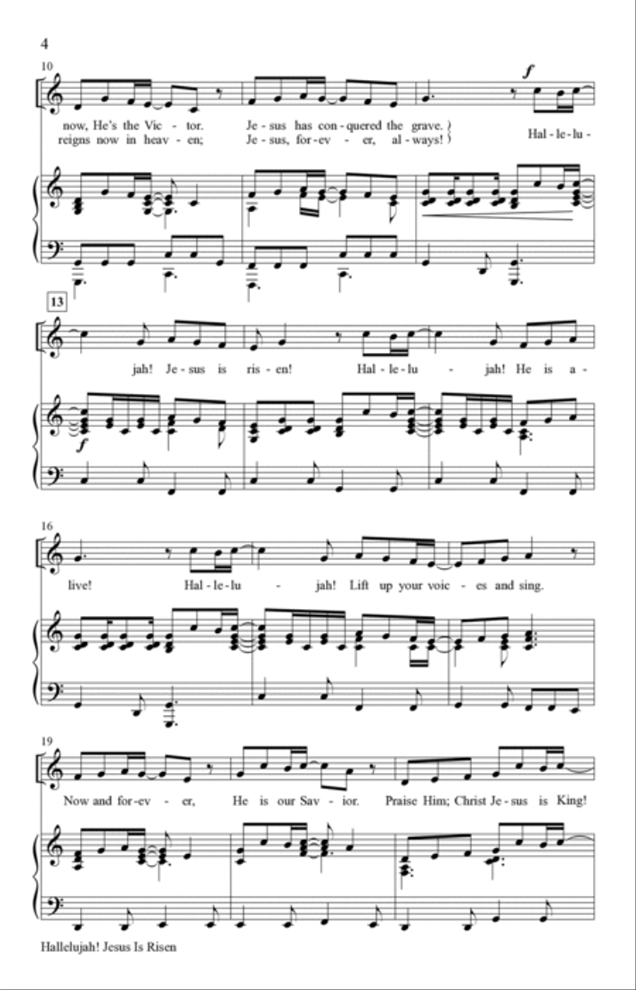 Hallelujah! Jesus Is Risen (Digital) Unison Choir scores gallery preview page 3