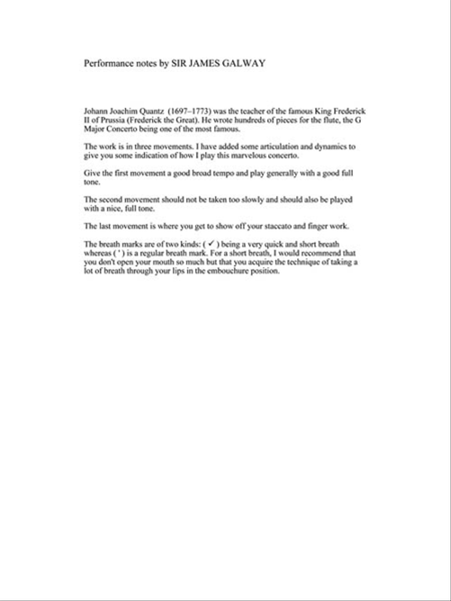 Concerto in G Major Flute Solo scores gallery preview page 3