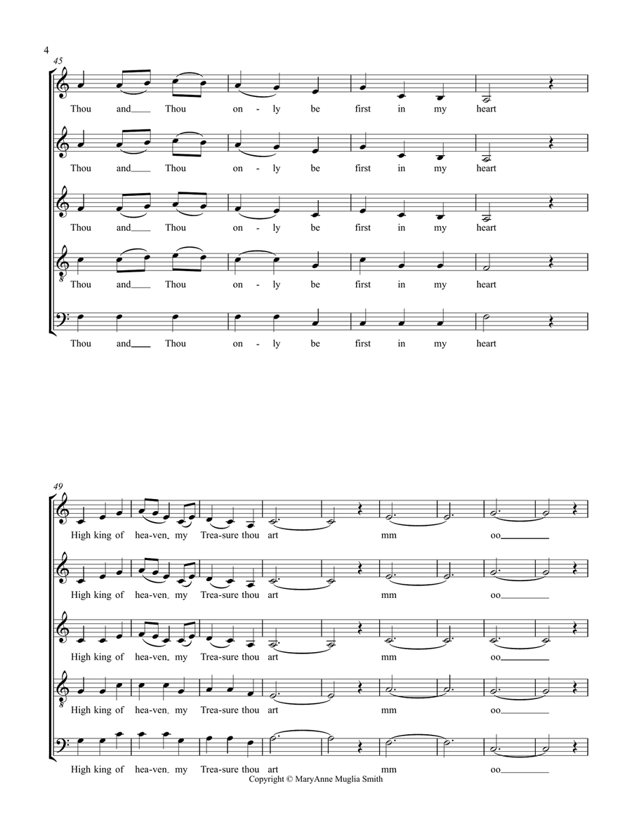 Be Thou My Vision 4-Part scores gallery preview page 4