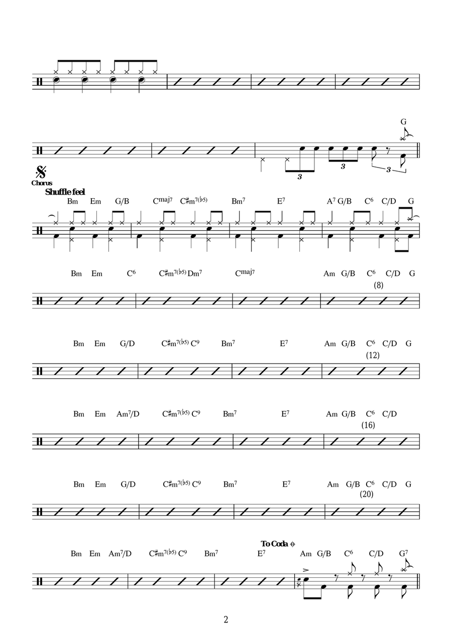 Birdland Birdland Drum Set scores gallery preview page 2