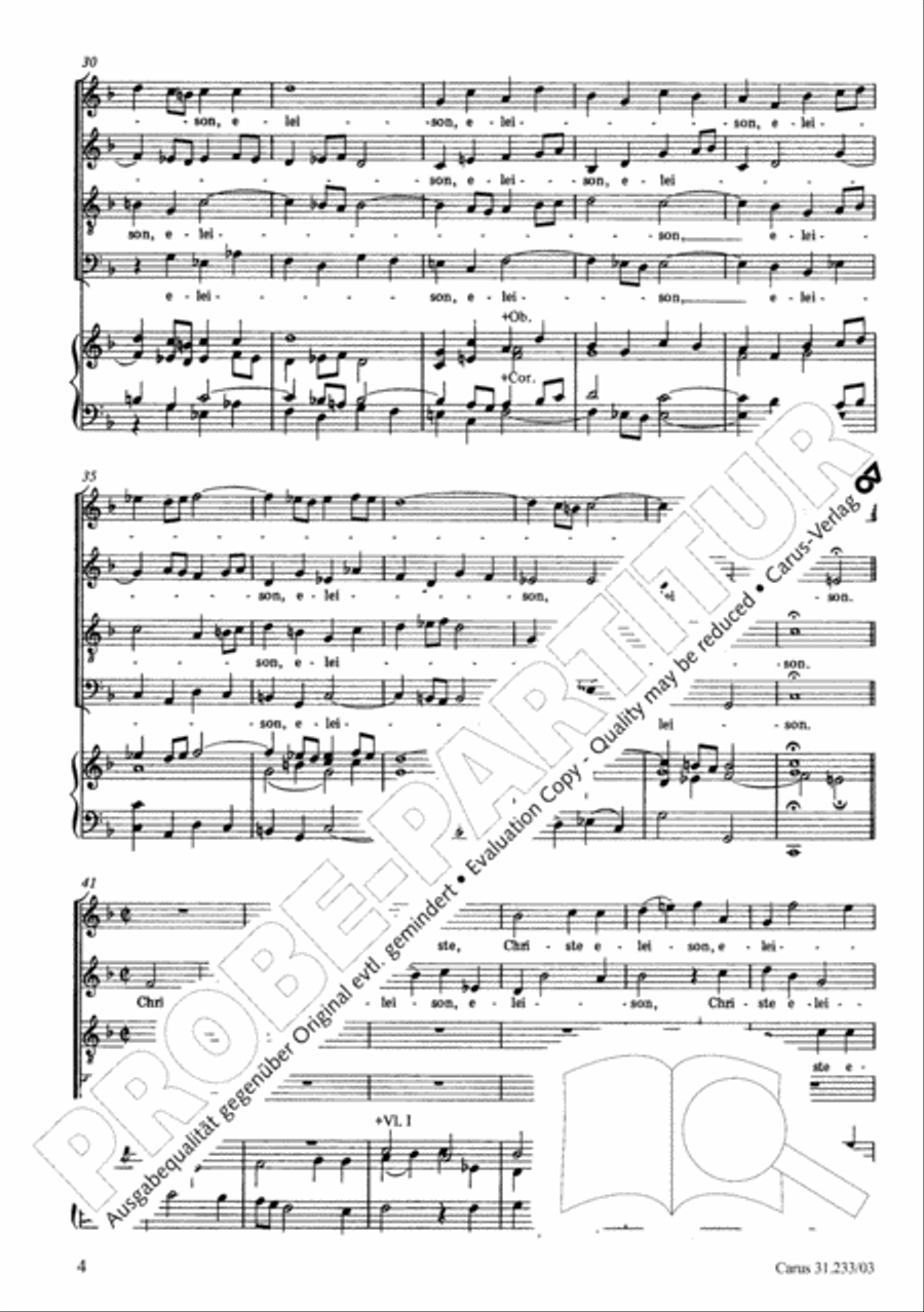 Mass in F major 4-Part scores gallery preview page 8