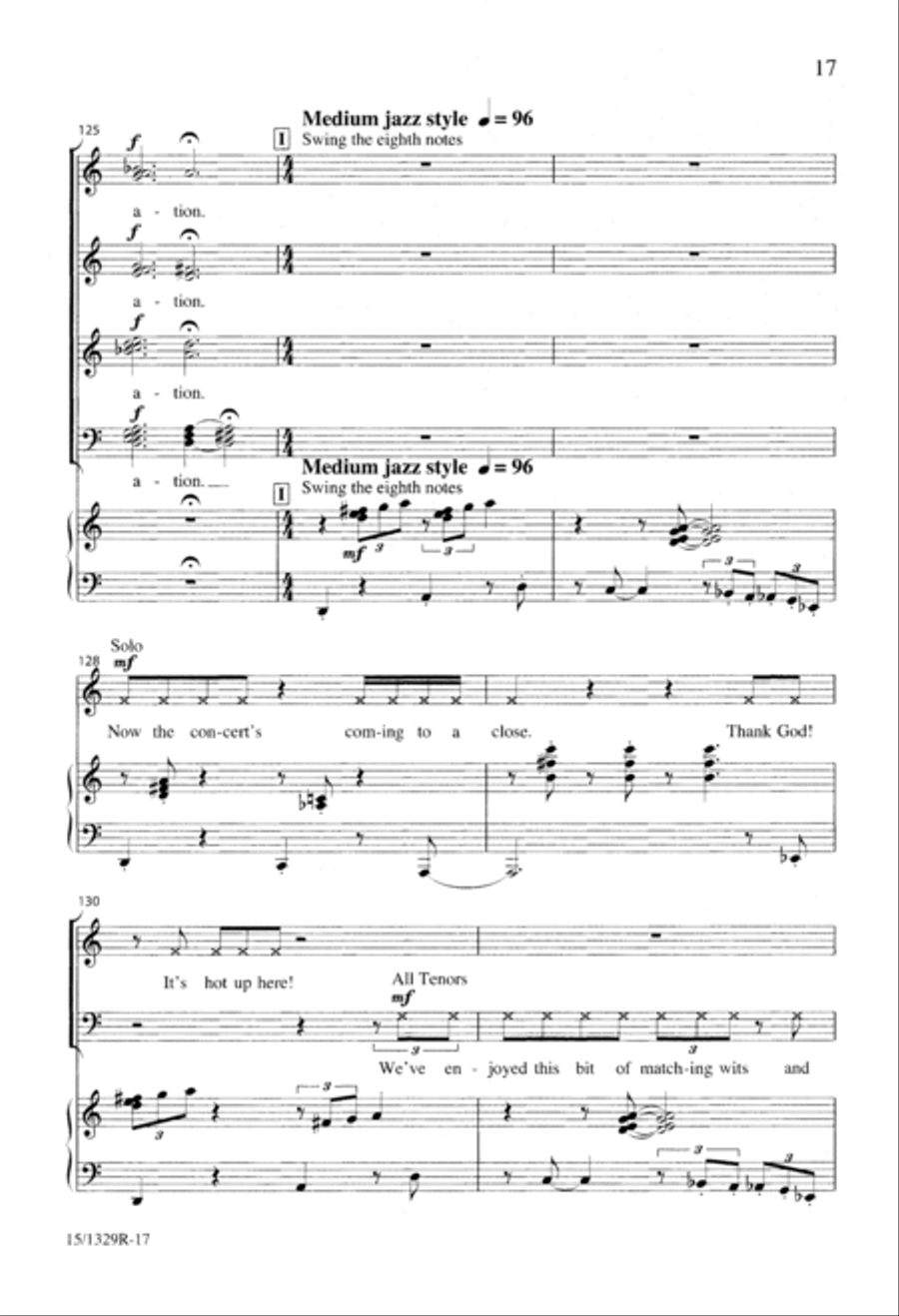 A Chorister's Covert Concert 4-Part scores gallery preview page 17