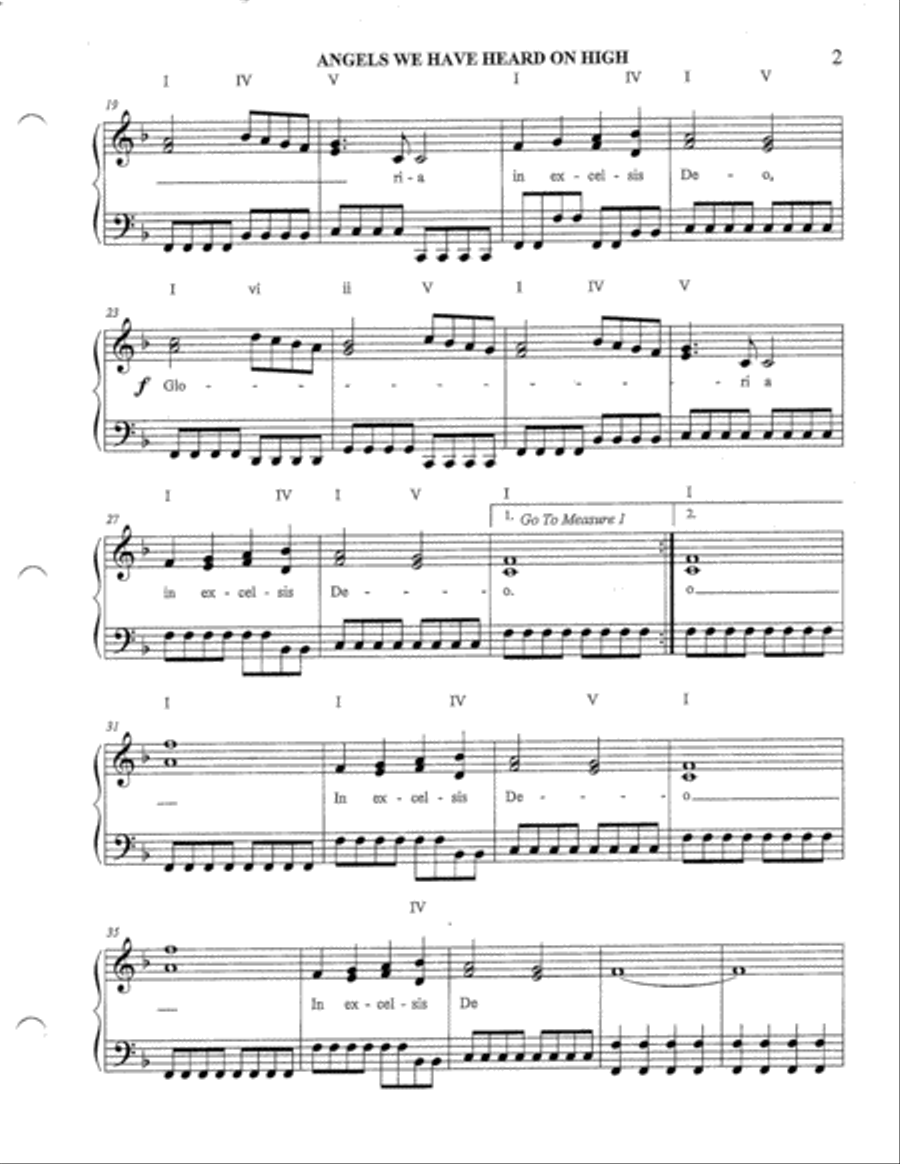 ANGELS WE HAVE HEARD ON HIGH Piano Solo scores gallery preview page 2