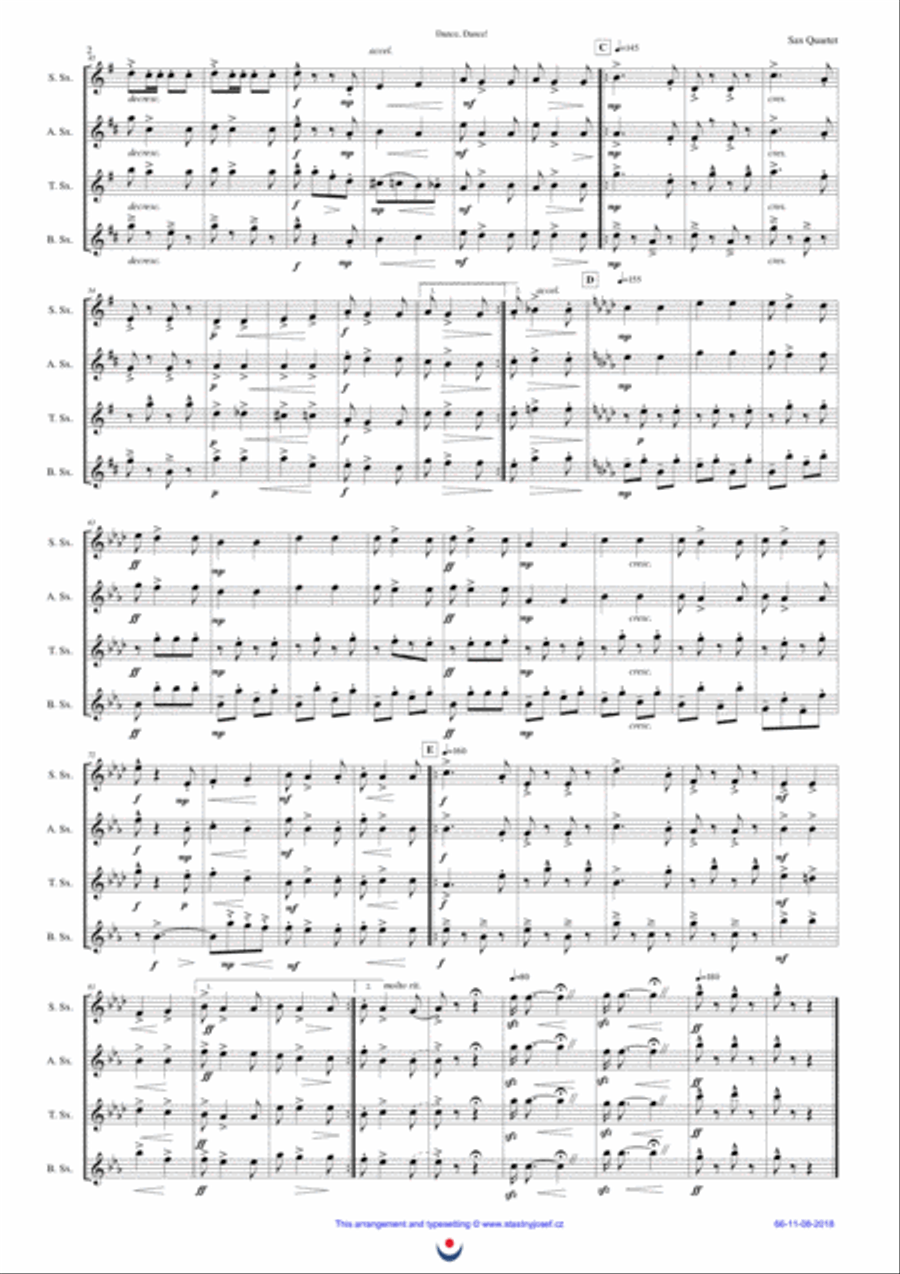 Dance, Dance! (Hungarian folk tune csardas) Woodwind Quartet scores gallery preview page 2