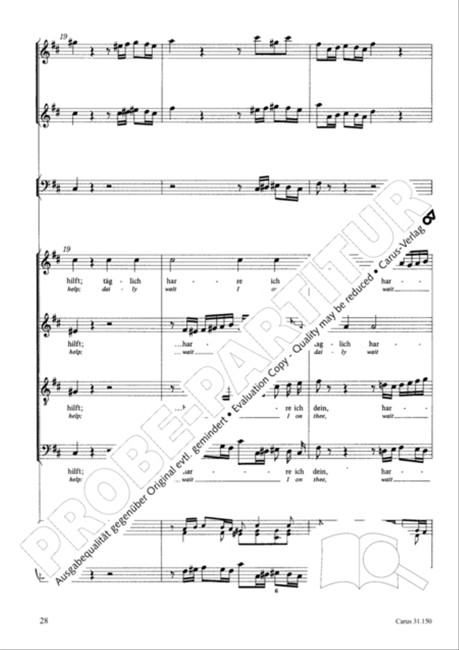 O my Lord, I long for thee (Nach dir, Herr, verlanget mich) 4-Part scores gallery preview page 31
