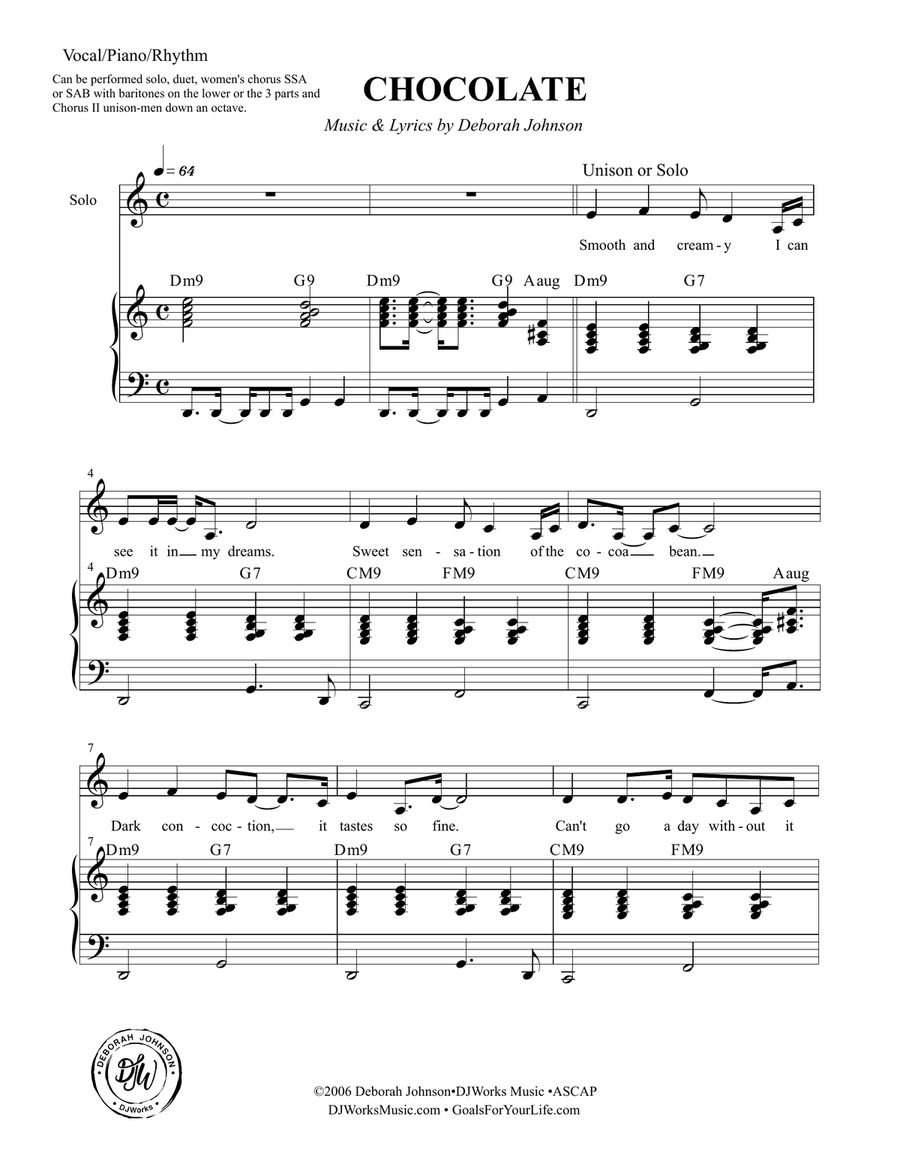 Chocolate 3-Part scores gallery preview page 3