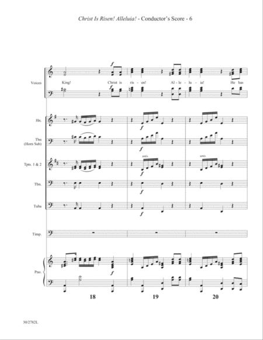 Christ Is Risen! Alleluia! - Brass and Timpani Score and Parts Choir scores gallery preview page 6