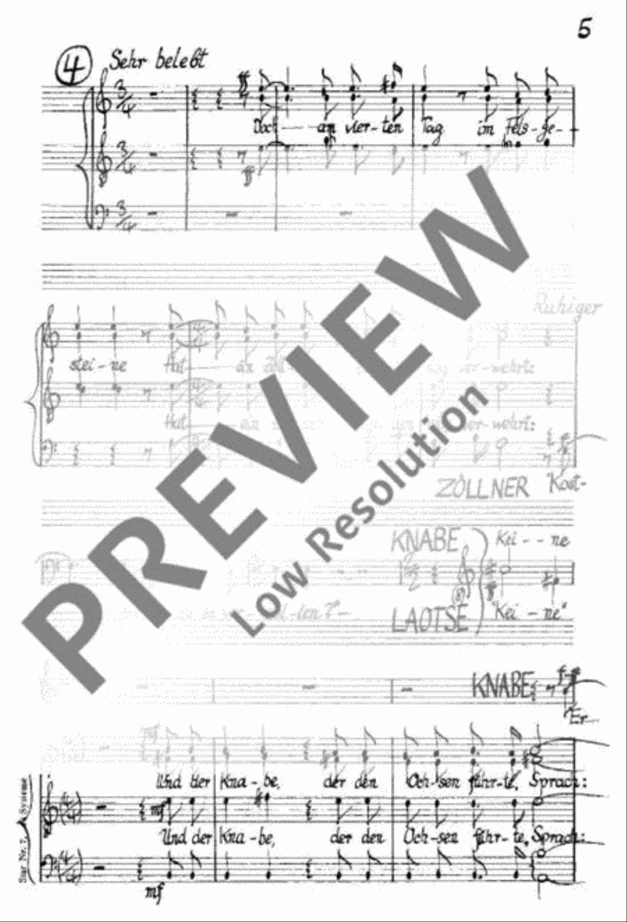 Legende vom Weisen und Zöllner 4-Part scores gallery preview page 6