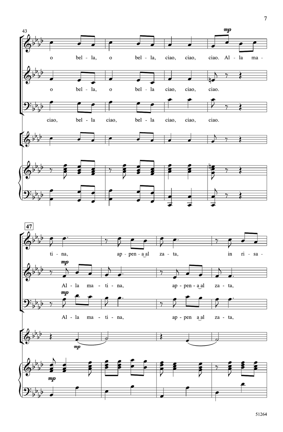 Bella Ciao Bella Ciao Choir scores gallery preview page 6
