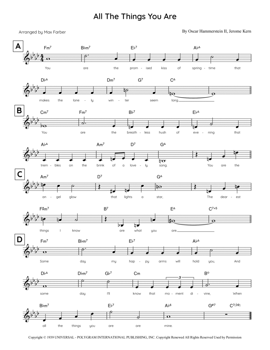 All The Things You Are Piano scores gallery preview page 1