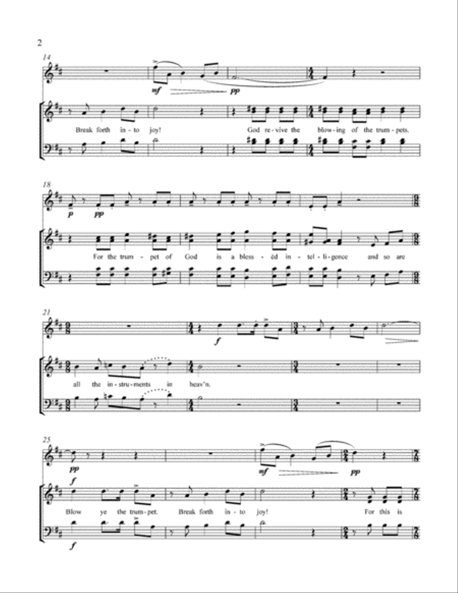 Break Forth into Joy! 4-Part scores gallery preview page 3