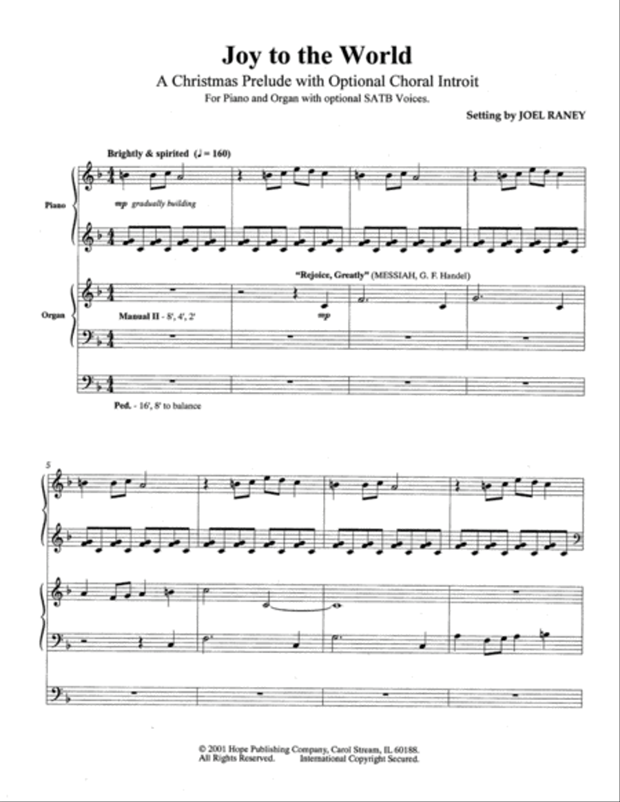 Joy to the World Joy to the World 4-Part scores gallery preview page 2