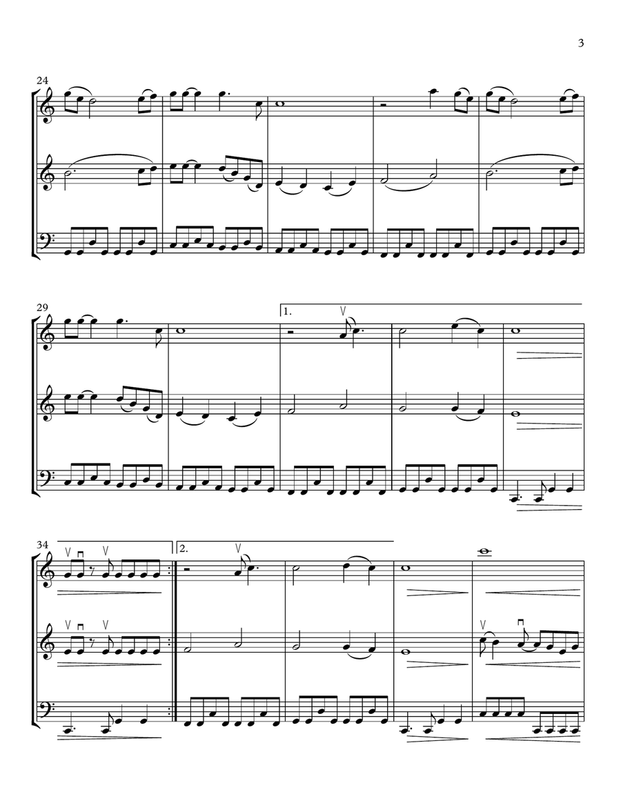 Have You Ever Seen The Rain? String Trio scores gallery preview page 3