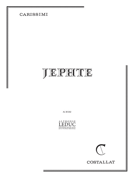 Jephte (voices 3 Or More)