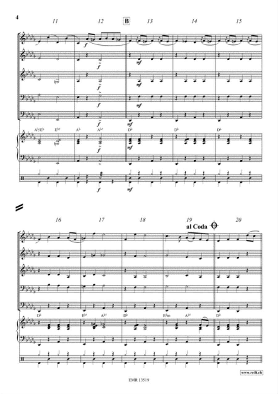 Radetzky March Woodwind Quintet scores gallery preview page 4