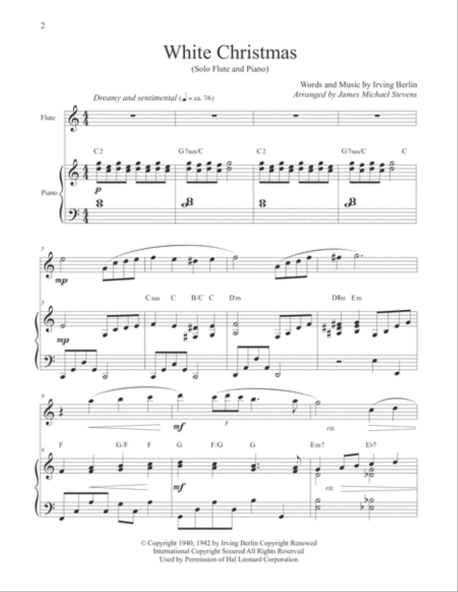 White Christmas White Christmas Flute Solo scores gallery preview page 2