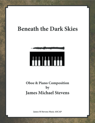 Book cover for Beneath the Dark Skies - Oboe & Piano