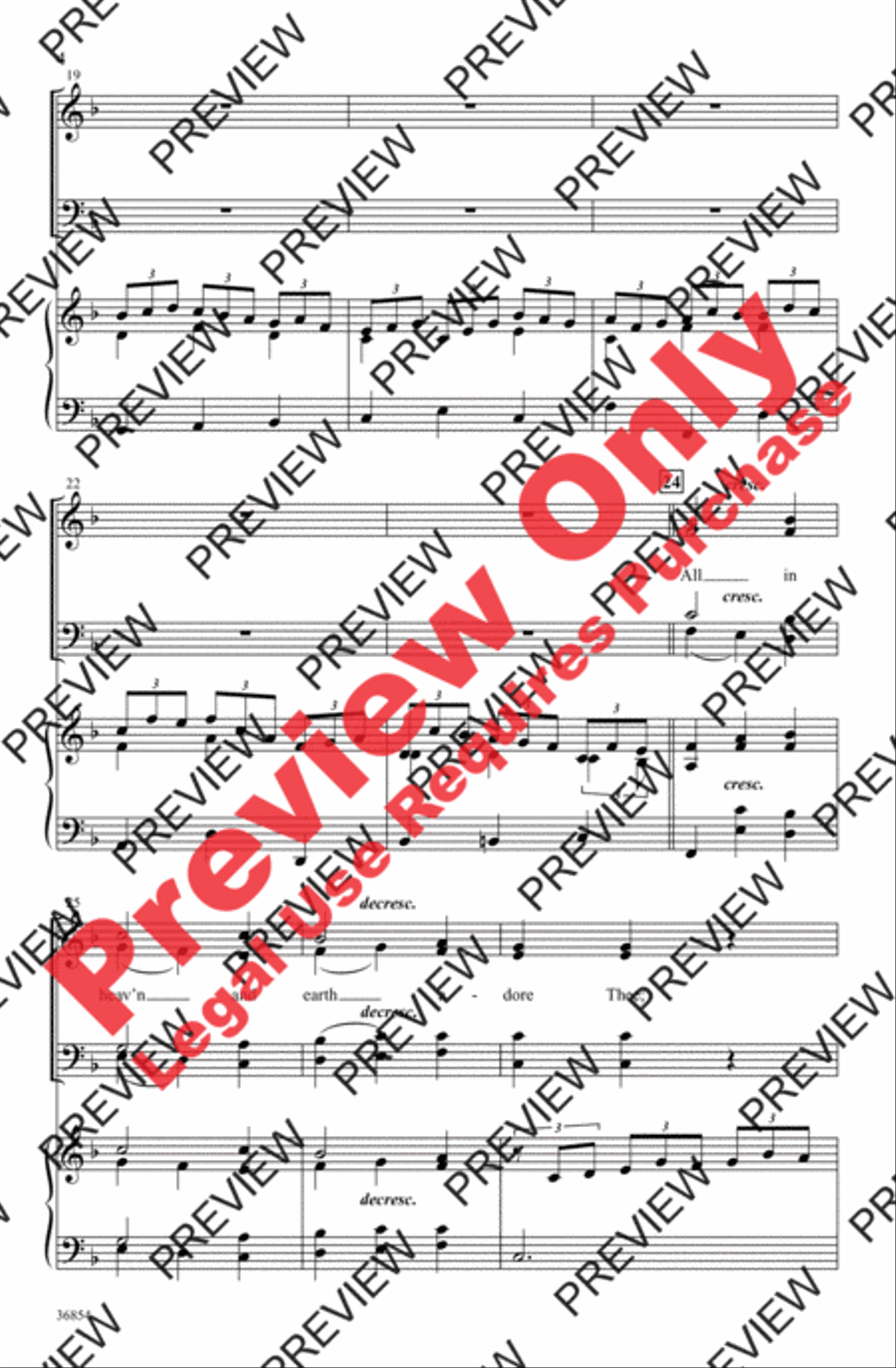 Surround Him with Praise 4-Part scores gallery preview page 4