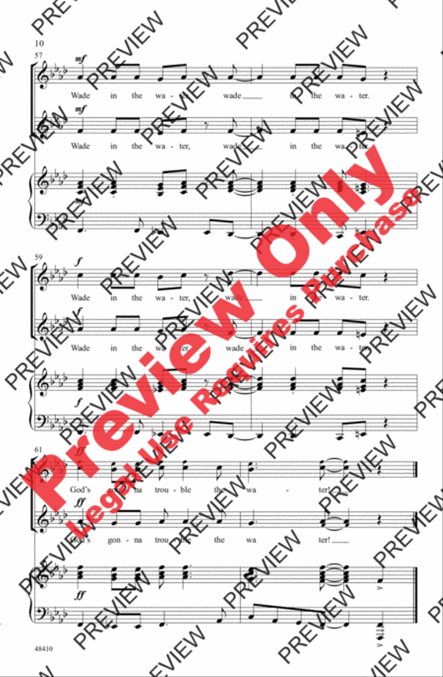 Wade in the Water 2-Part scores gallery preview page 10